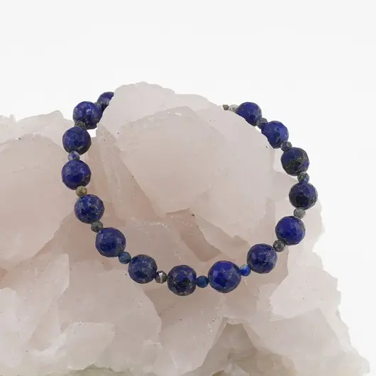 Bratara Lapis Lazuli sfere fatetate 3-7mm, imagine 2