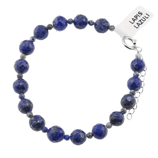 Bratara Lapis Lazuli sfere fatetate 3-7mm