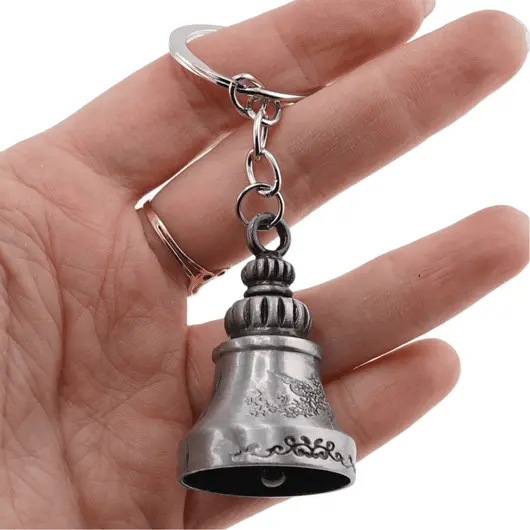 Breloc clopot cu detalii gravate - 10,5cm, imagine 3