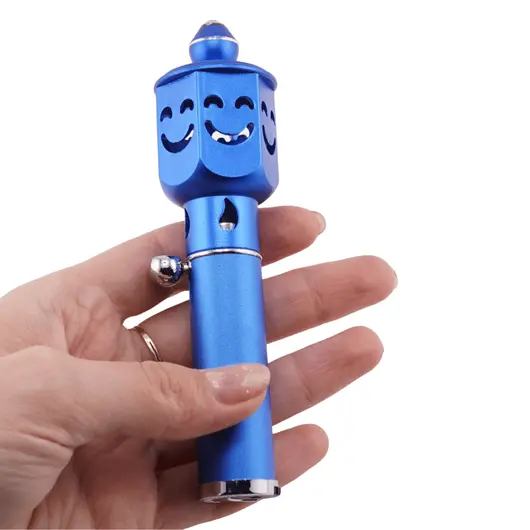 Bricheta portabila pentru aromaterapie model smiley face, albastru, imagine 5