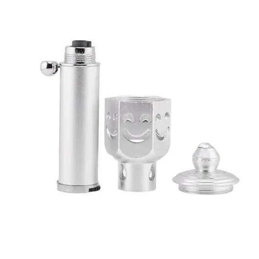 Bricheta portabila pentru aromaterapie model smiley face, argintiu, imagine 2