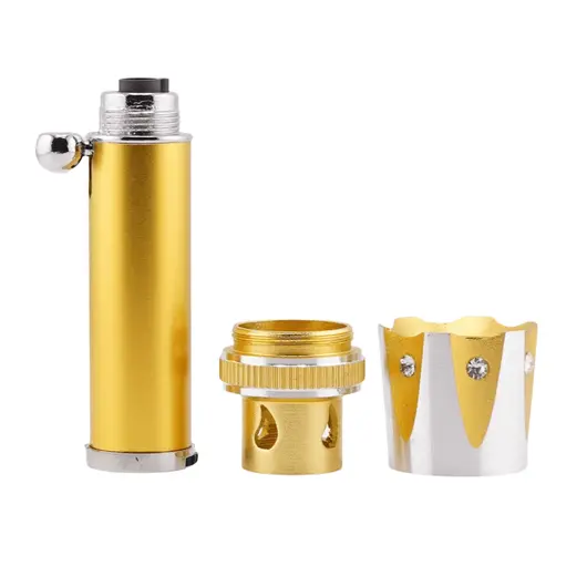 Bricheta portabila pentru aromaterapie model torta, auriu, imagine 2