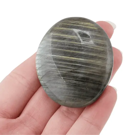 Cristal natural Labradorit oval rulat, 45-55mm, imagine 6
