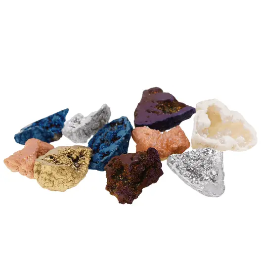Geoda Cuart electroplacat colorat, 40-60mm, imagine 3