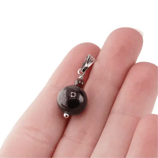 Pandantiv Granat, sfere 10mm si 4mm, imagine 5