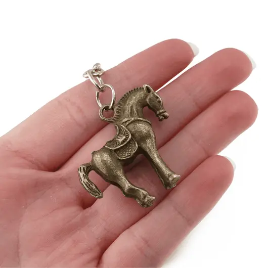 Breloc amuleta Feng Shui zodia Cal, 9cm, imagine 3