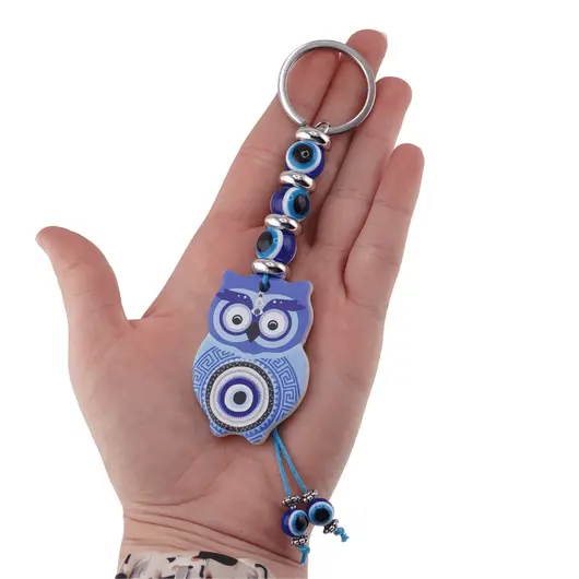 Breloc cu Ochi protectori si Bufnita, 16cm, imagine 2