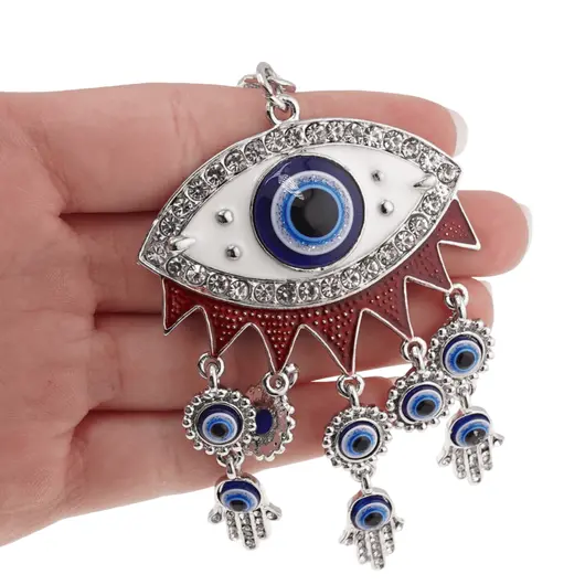 Breloc Ochi protector si Hamsa, 14cm, imagine 2