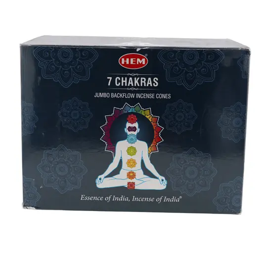 Conuri parfumate fumigatie HEM 7 Chakras backflow, 20 buc, imagine 4