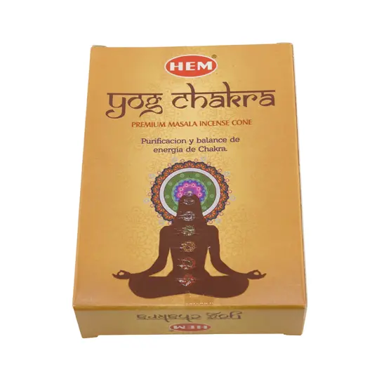 Conuri parfumate fumigatie HEM Yog Chakra Premium, 10 buc, imagine 2