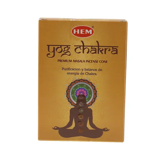 Conuri parfumate fumigatie HEM Yog Chakra Premium, 10 buc