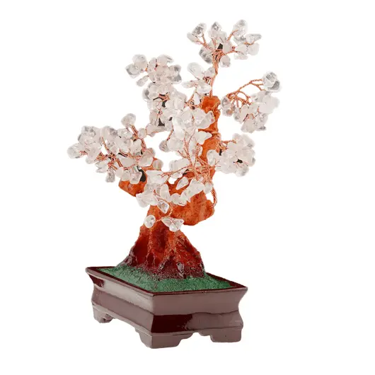 Copac in ghiveci cu pietre naturale de Cristal de stanca - 23cm, imagine 2