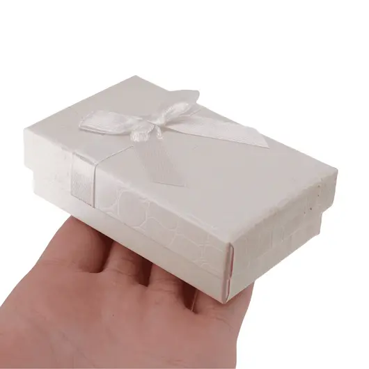 Cutie pentru cadou dreptunghiulara alba, 8x5cm, imagine 3