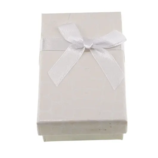 Cutie pentru cadou dreptunghiulara alba, 8x5cm