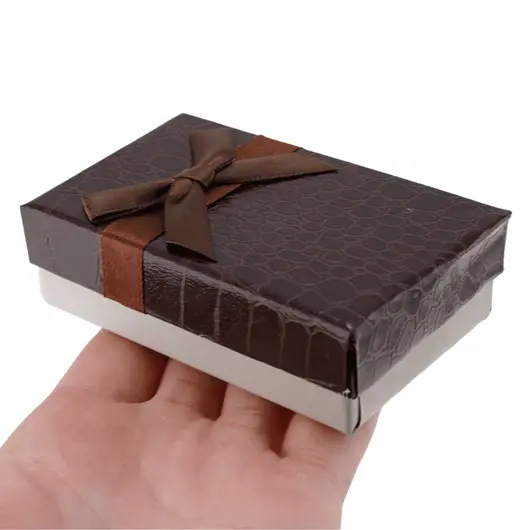 Cutie pentru cadou dreptunghiulara maro, 8x5cm, imagine 3