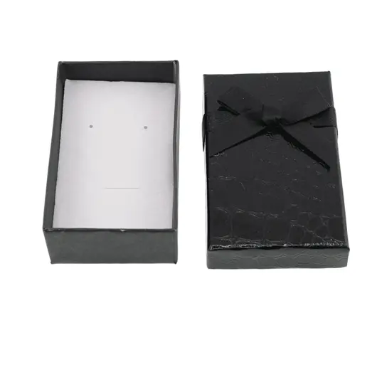 Cutie pentru cadou dreptunghiulara neagra, 8x5cm, imagine 2