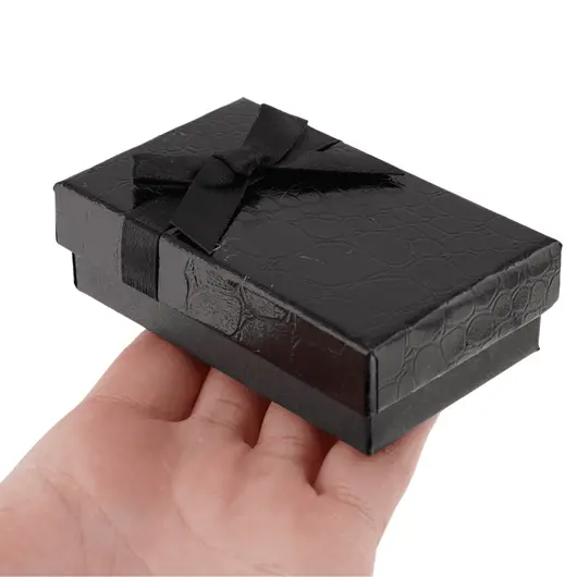 Cutie pentru cadou dreptunghiulara neagra, 8x5cm, imagine 3