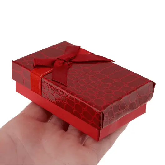 Cutie pentru cadou dreptunghiulara rosie, 8x5cm, imagine 3