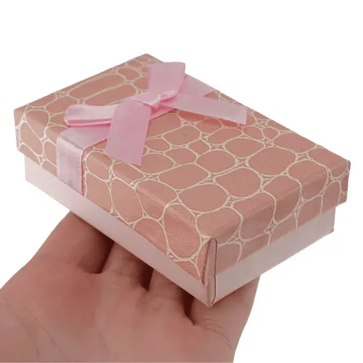 Cutie pentru cadou dreptunghiulara roz, 8x5cm, imagine 3