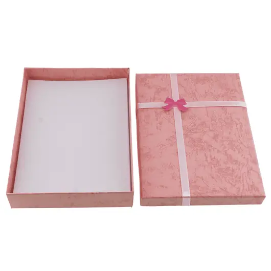 Cutie pentru cadou dreptunghiulara roz, mare - 16x12cm, imagine 2