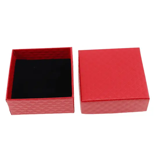 Cutie pentru cadou patrata rosie, 8cm, imagine 3