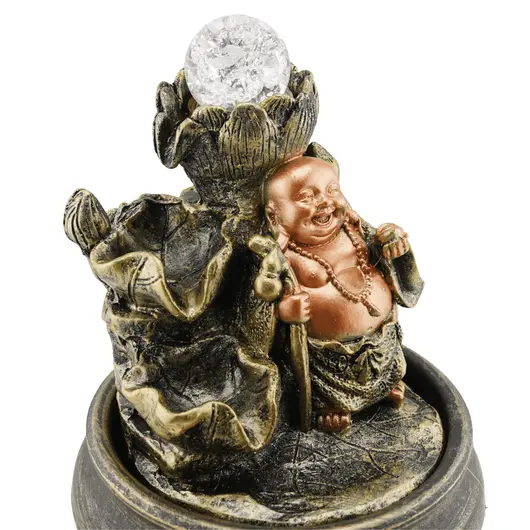 Fantana arteziana electrica, decoratiune Feng Shui pentru interior, Buddha vesel, imagine 2