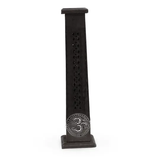 Suport ardere betisoare parfumate si conuri fumigatie simbol OM, turn - 30cm