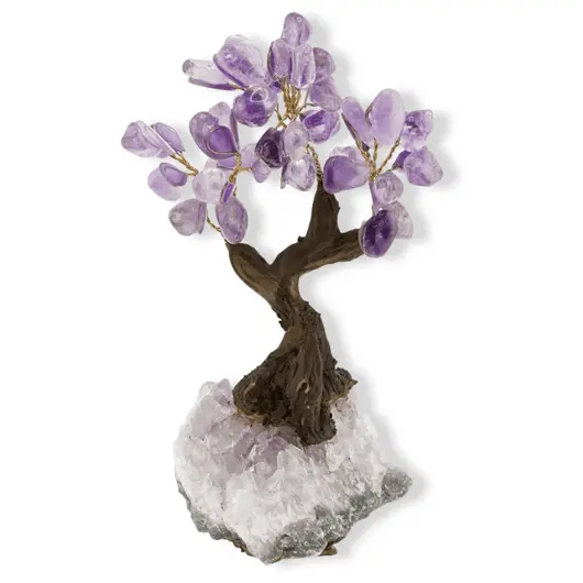 Copac decorativ Ametist pe baza de cluster, 13-15cm, imagine 3