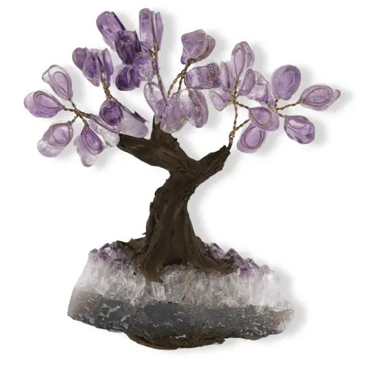 Copac decorativ Ametist pe baza de cluster, 13-15cm, imagine 5