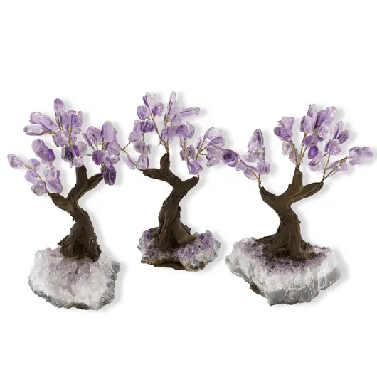 Copac decorativ Ametist pe baza de cluster, 13-15cm