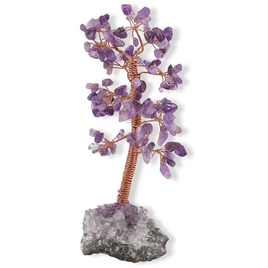 Copac decorativ Ametist pe baza de cluster, 14-16cm, imagine 4