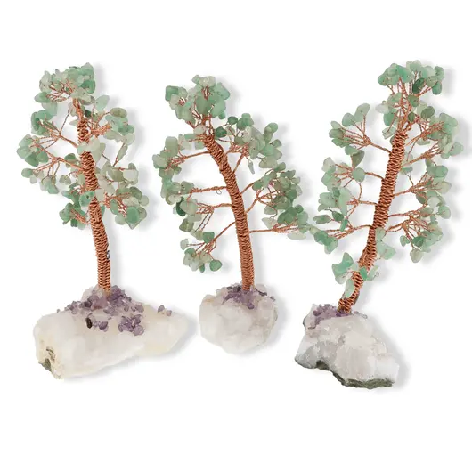 Copac decorativ Aventurin pe baza de cluster, 14-16cm
