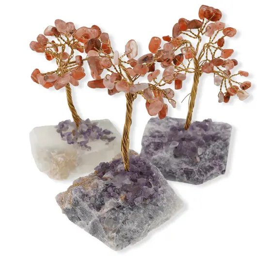 Copac decorativ Carneol pe baza de Fluorit, 9-10cm, imagine 3