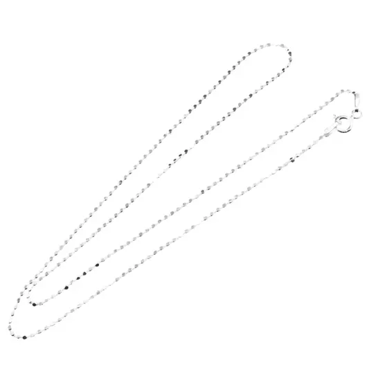 Lant argint 925 rodiat, model bumbi plati - 45cm