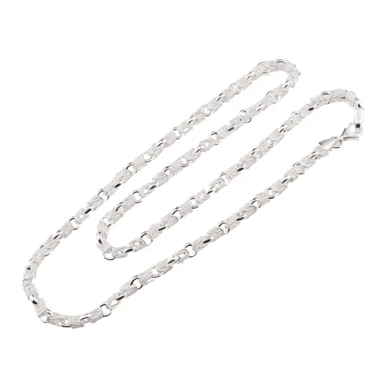 Lant argint 925 rodiat, model Funie - 50,5cm