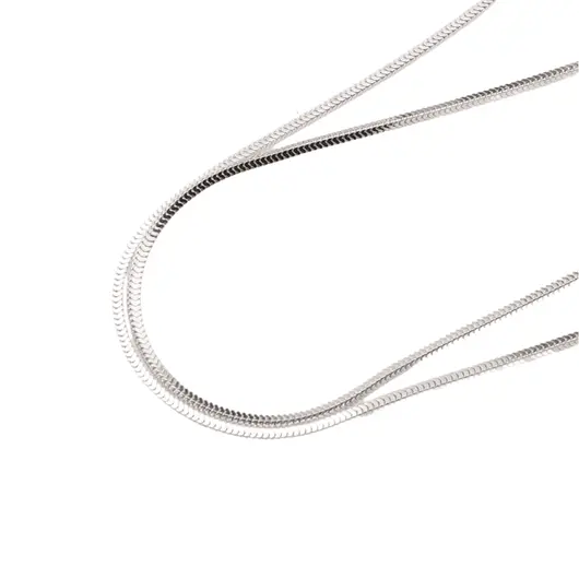 Lant argint 925 rodiat, model Snake - 40cm, imagine 3