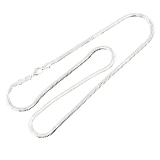 Lant argint 925 rodiat, model Snake lat - 45cm