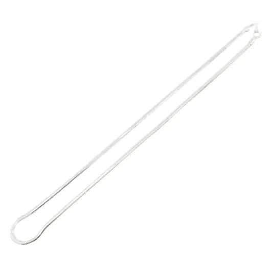 Lant argint 925 rodiat, model Snake lat - 45cm, imagine 2