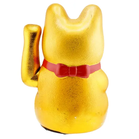 Pisica norocoasa Maneki Neko aurie din rasina - 26cm, imagine 2