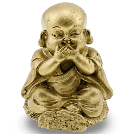Statueta Feng Shui din rasina cu Buddha nu vede, nu aude, nu vorbeste - 6cm, imagine 3