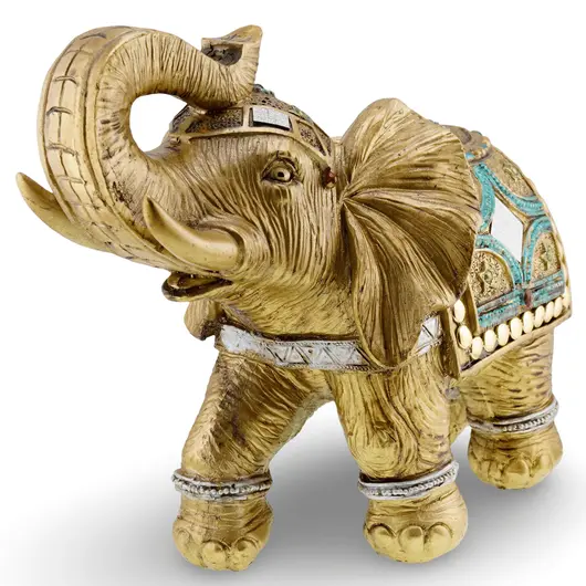 Statueta Feng Shui Elefant regal al prosperitatii cu trompa ridicata - 23cm x 32cm, imagine 2