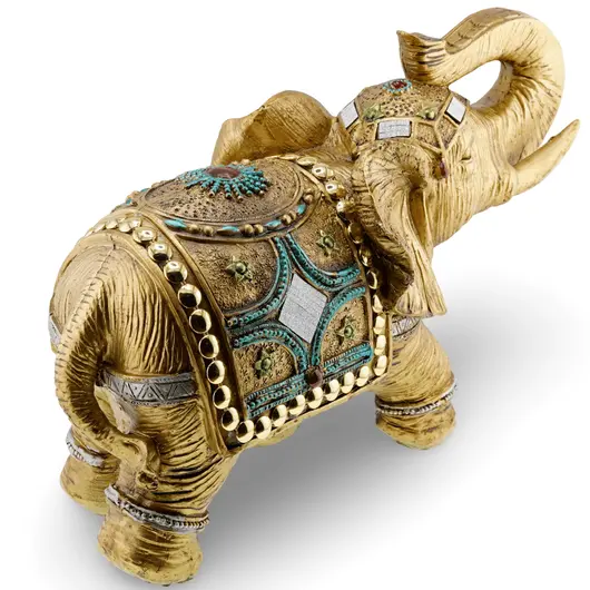 Statueta Feng Shui Elefant regal al prosperitatii cu trompa ridicata - 23cm x 32cm, imagine 3