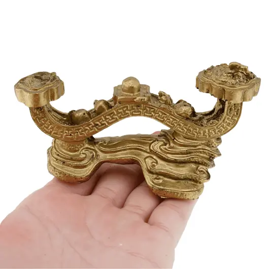 Statueta Feng Shui Ru Yi din rasina cu dragoni - 6cm, imagine 3