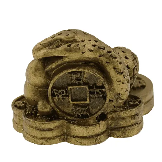 Statueta Feng Shui Sarpe pe monede chinezesti si Wu Lou, 3cm, imagine 2