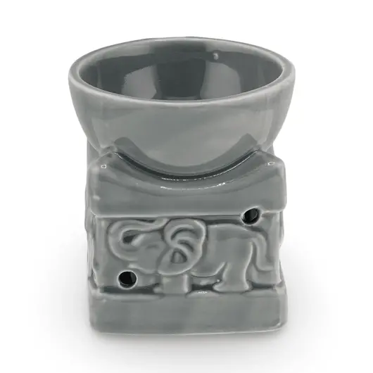 Vas aromaterapie din ceramica model Elefant gri - 9cm