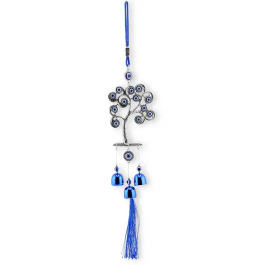 Clopotei de vant, 3 ramuri si Copac cu ochi protectori, 40cm