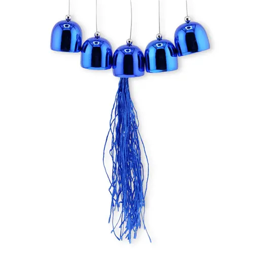 Clopotei de vant, 5 ramuri si Ochi protectori, albastru - 40cm, imagine 3
