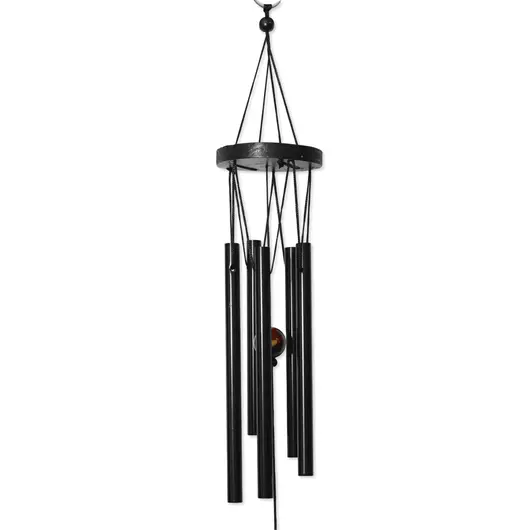 Clopotei de vant negri, 5 tuburi, 70cm, imagine 2