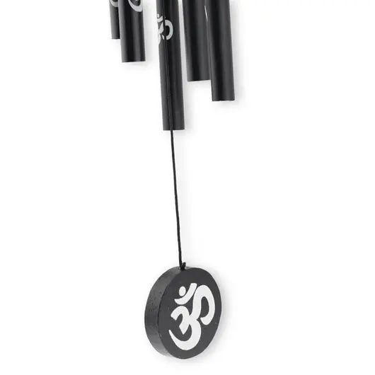 Clopotei de vant negri, 5 tuburi cu simbolul OM, 40cm, imagine 3