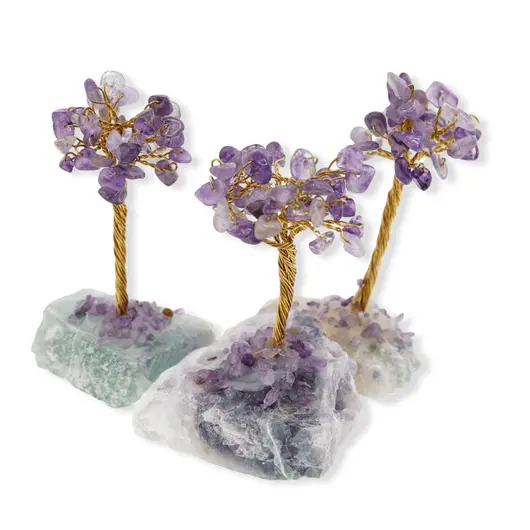 Copac decorativ Ametist pe baza de Fluorit, 9-10cm, imagine 2